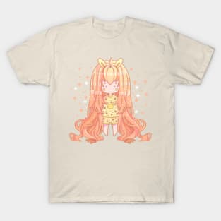 Sleepy Chibi Girl, Kawaii Design T-Shirt